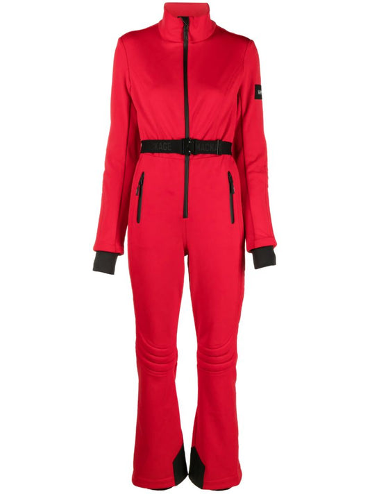 Red Shawna Hooded Ski Jumpsuit
