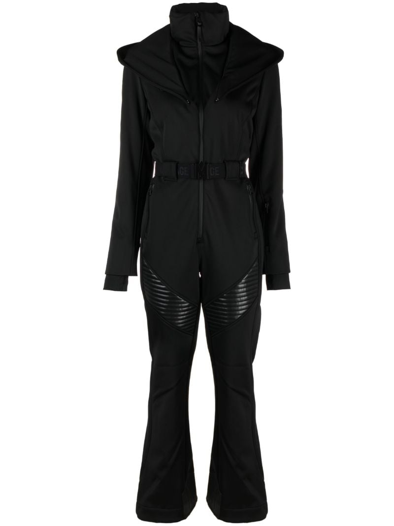 Black Elle Hooded Ski Jumpsuit