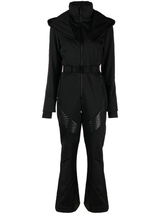 Black Elle Hooded Ski Jumpsuit