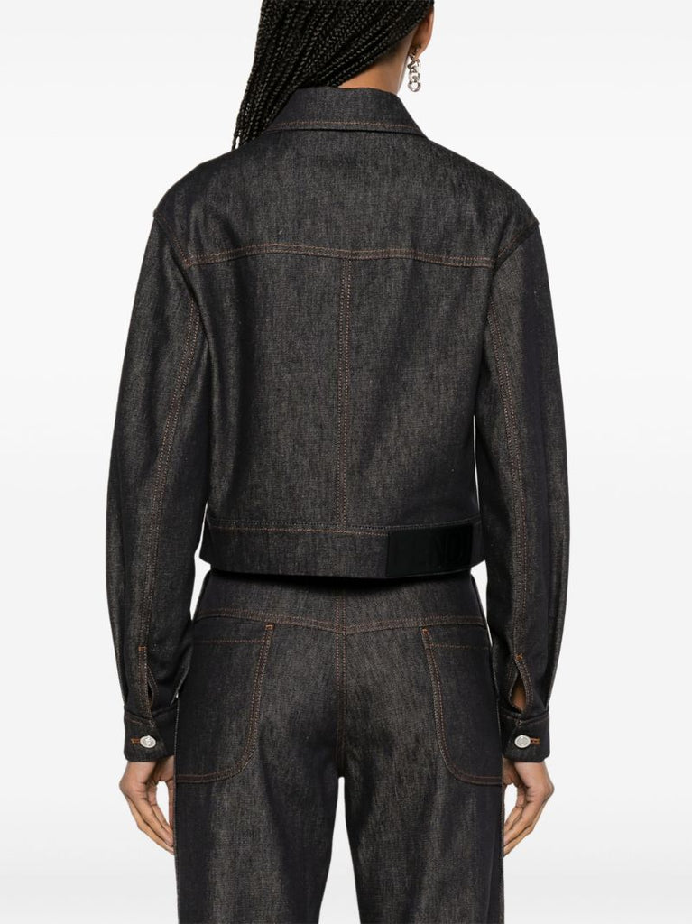 Blue Ff-stitching Denim Jacket