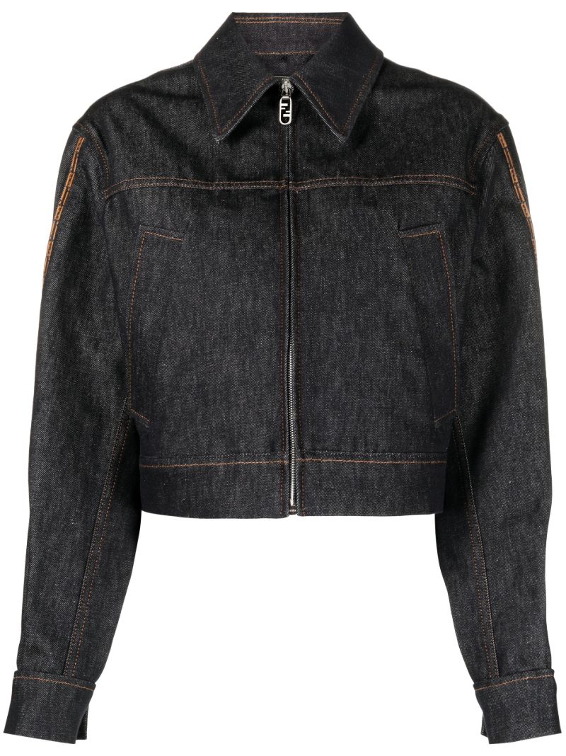 Blue Ff-stitching Denim Jacket