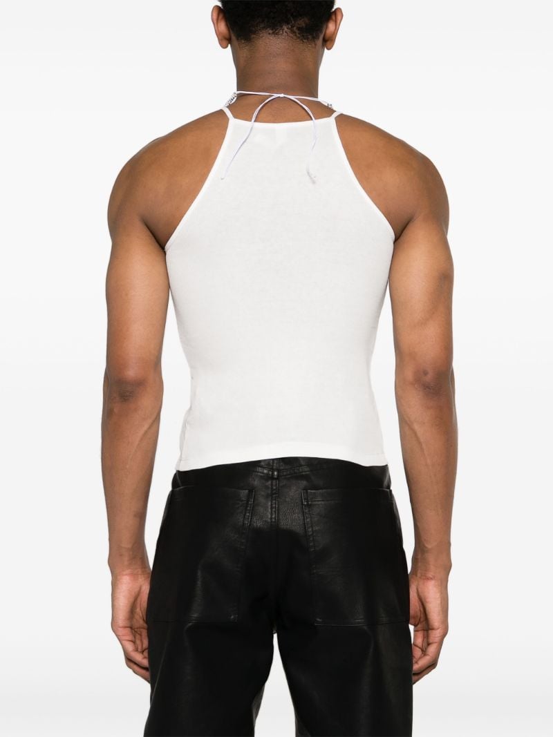 White Barball Organic-cotton Tank Top
