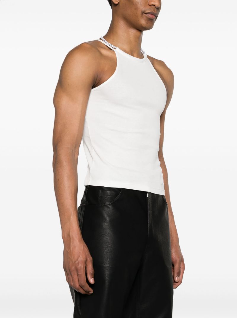 White Barball Organic-cotton Tank Top