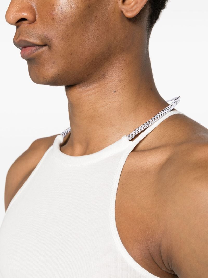 White Barball Organic-cotton Tank Top