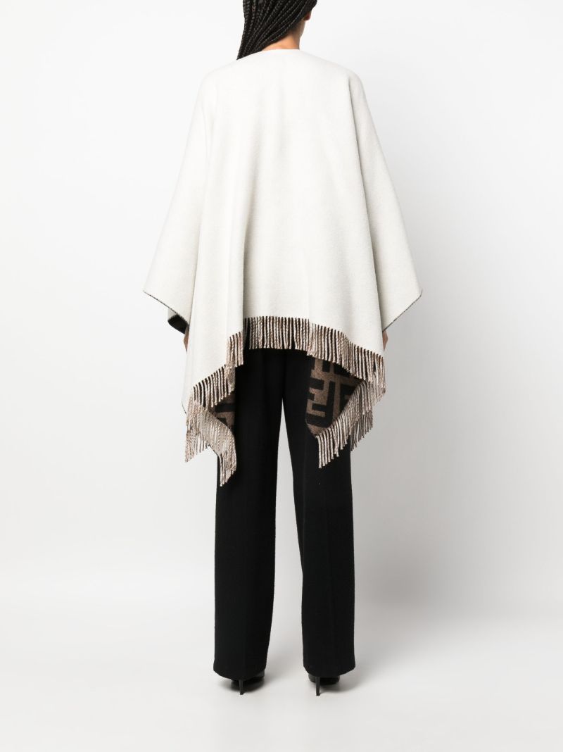 White Ff-logo Reversible Cape