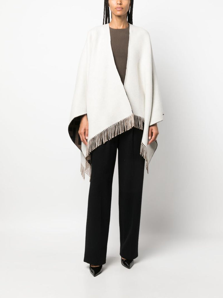 White Ff-logo Reversible Cape
