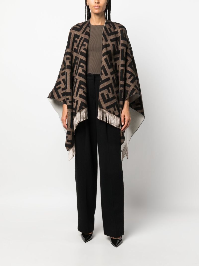 White Ff-logo Reversible Cape