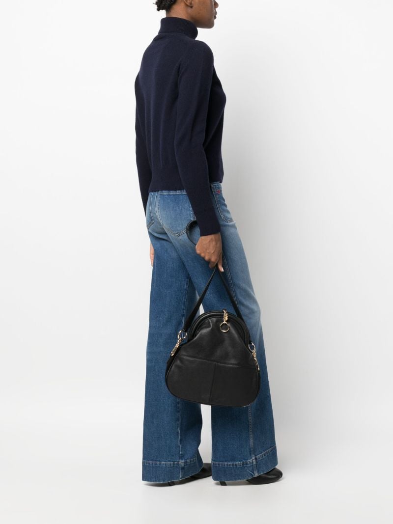 Black Mara Frame Leather Shoulder Bag