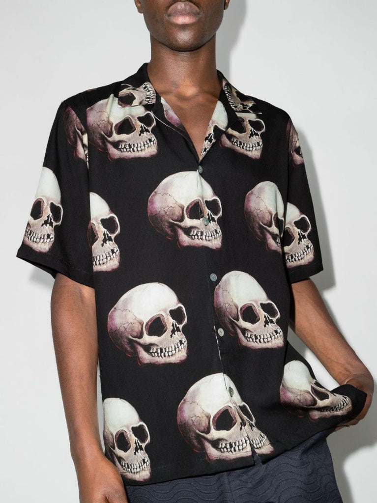 Skull Print Short Sleeve Shirt