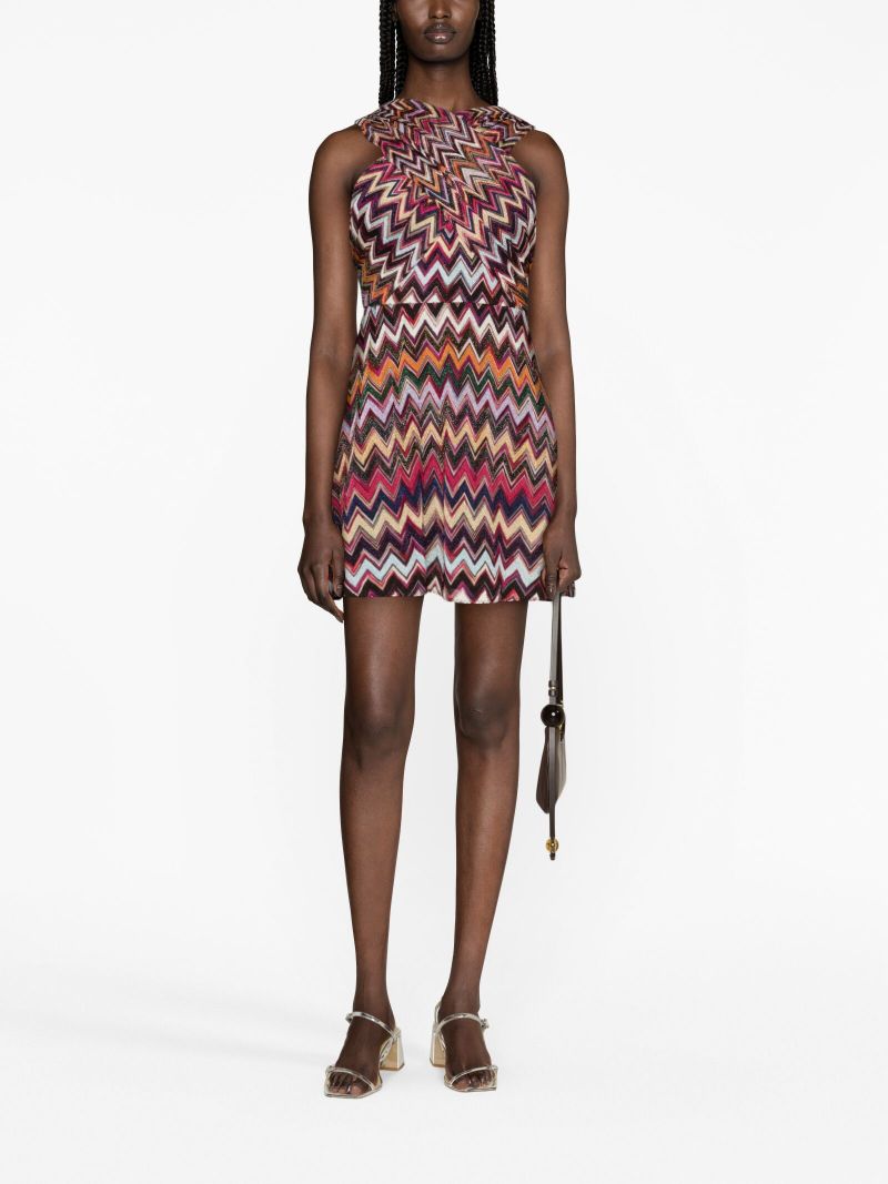 Multicolour LamÃ_x0083_Â© Zig-zag Mini Dress