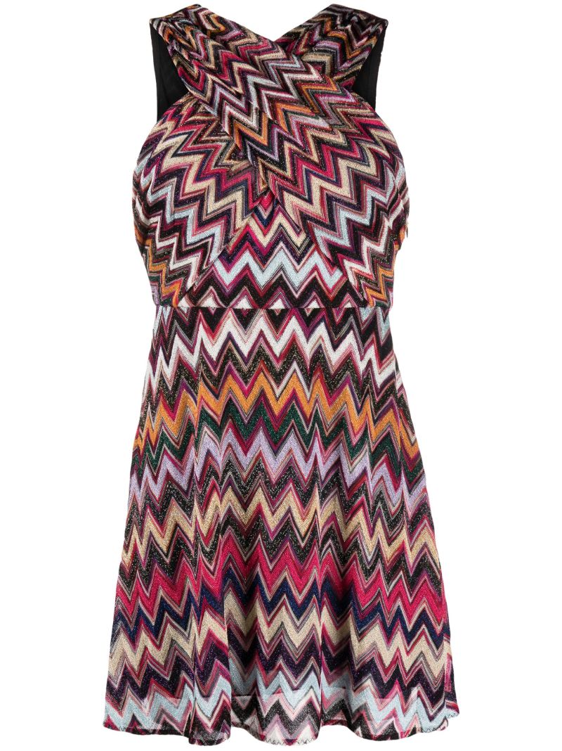 Multicolour LamÃ_x0083_Â© Zig-zag Mini Dress