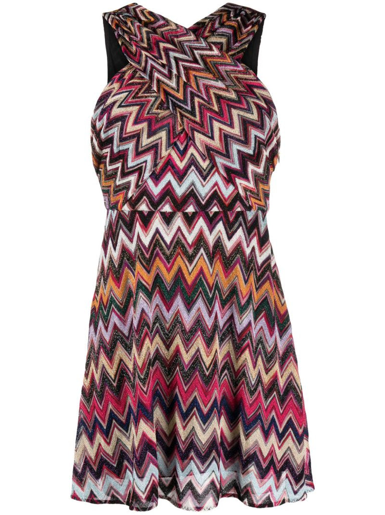 Multicolour LamÃ_x0083_Â© Zig-zag Mini Dress