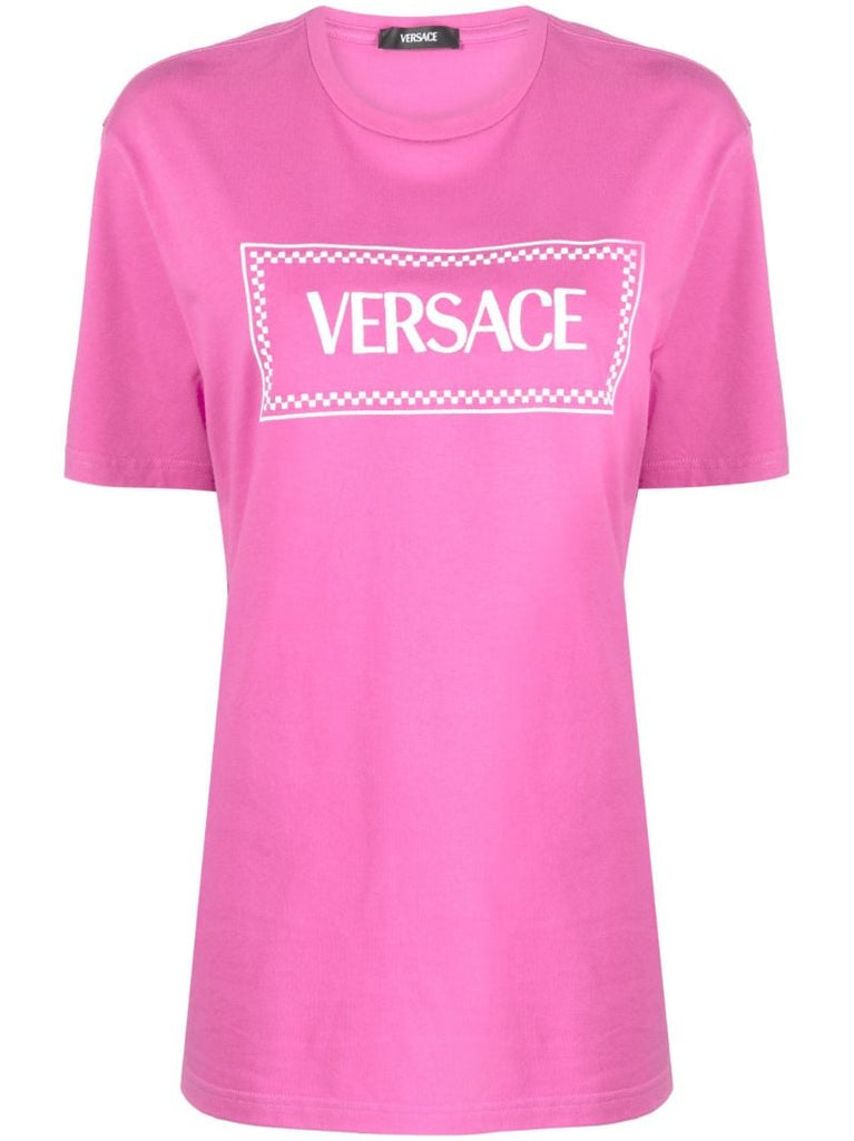Pink '90s Vintage Logo Cotton T-shirt