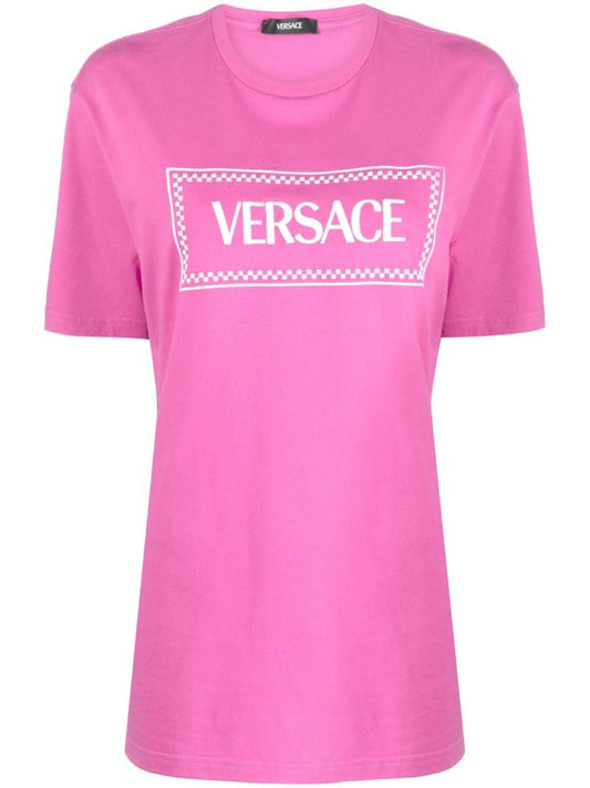 Pink '90s Vintage Logo Cotton T-shirt