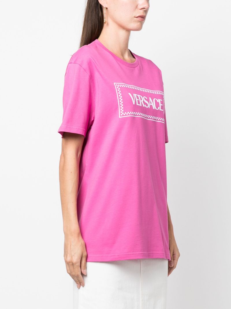 Pink '90s Vintage Logo Cotton T-shirt