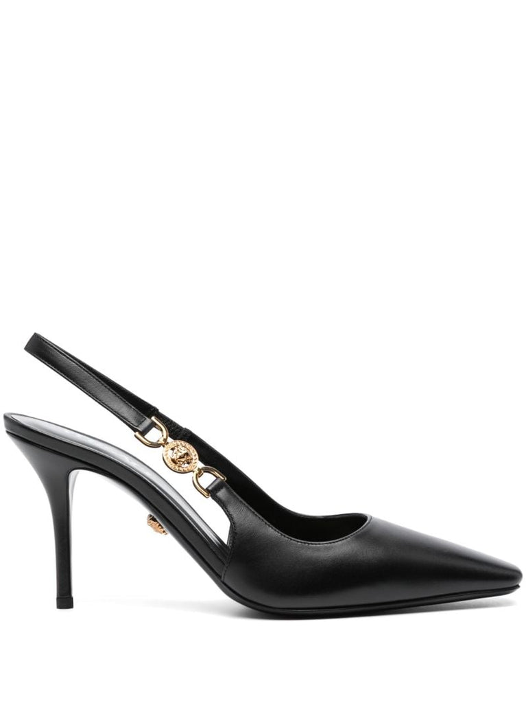 Black Medusa '95 85 Leather Slingback Pumps