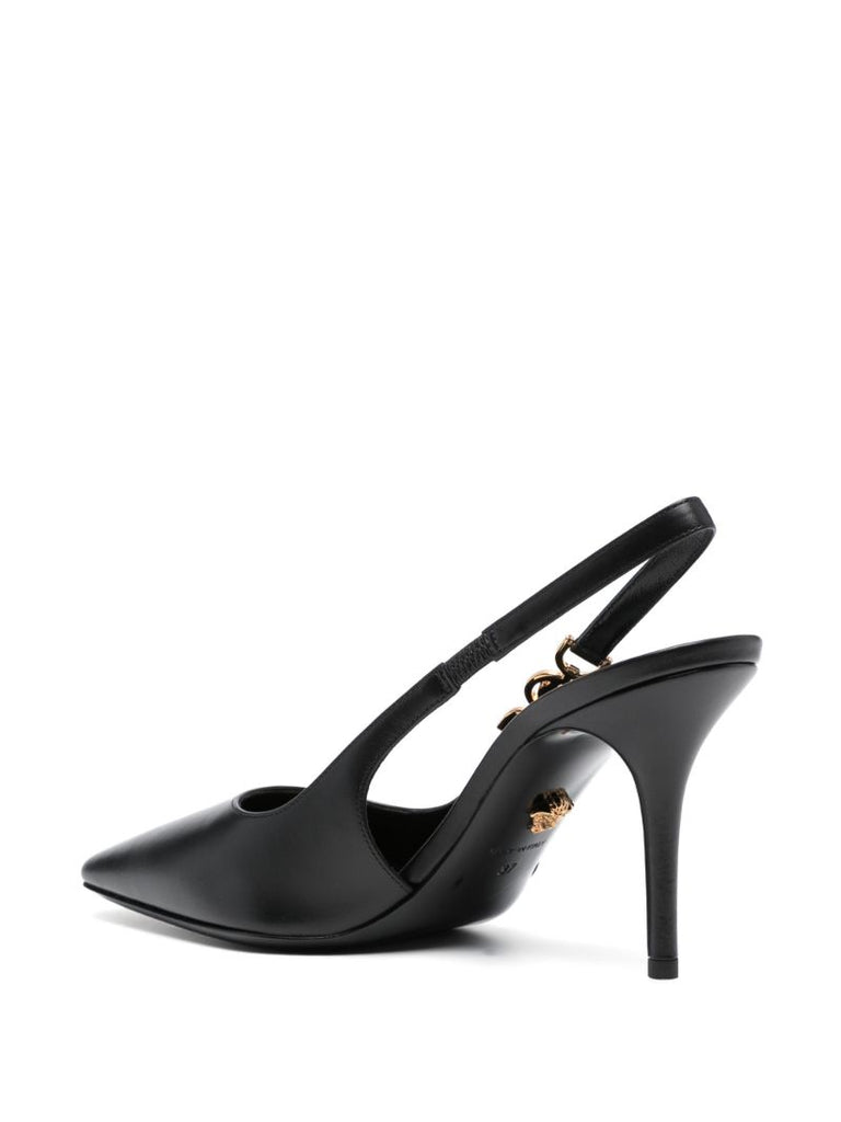 Black Medusa '95 85 Leather Slingback Pumps