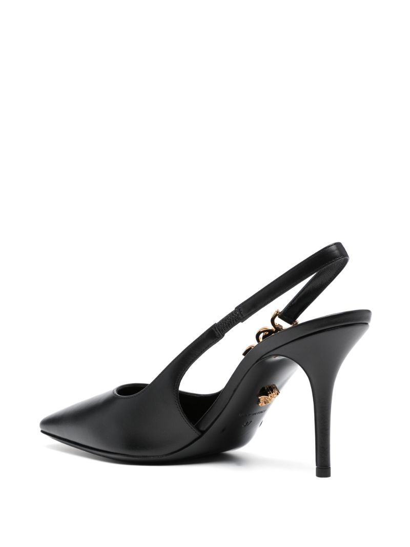 Black Medusa '95 85 Leather Slingback Pumps