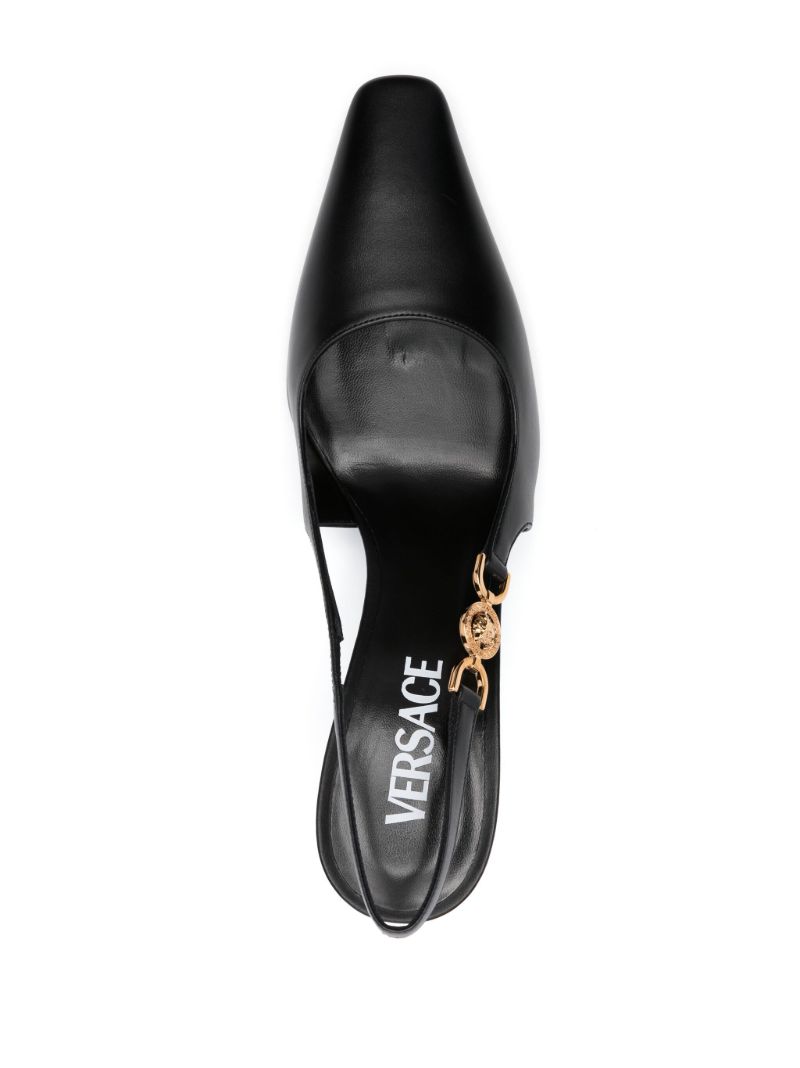Black Medusa '95 85 Leather Slingback Pumps