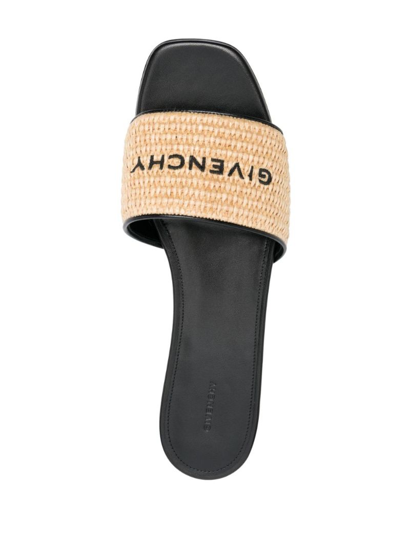 Neutral 4g Raffia Slides