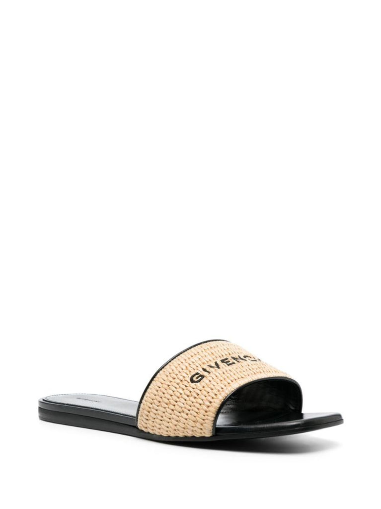 Neutral 4g Raffia Slides