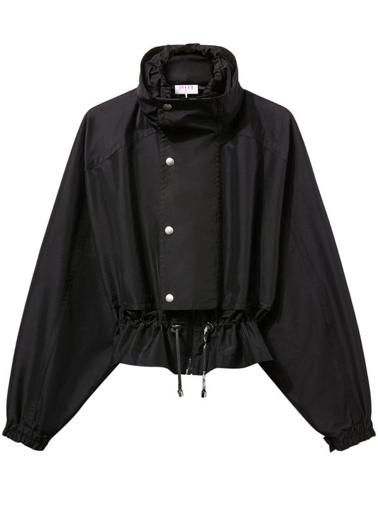 Black Marmo-print Windbreaker Jacket