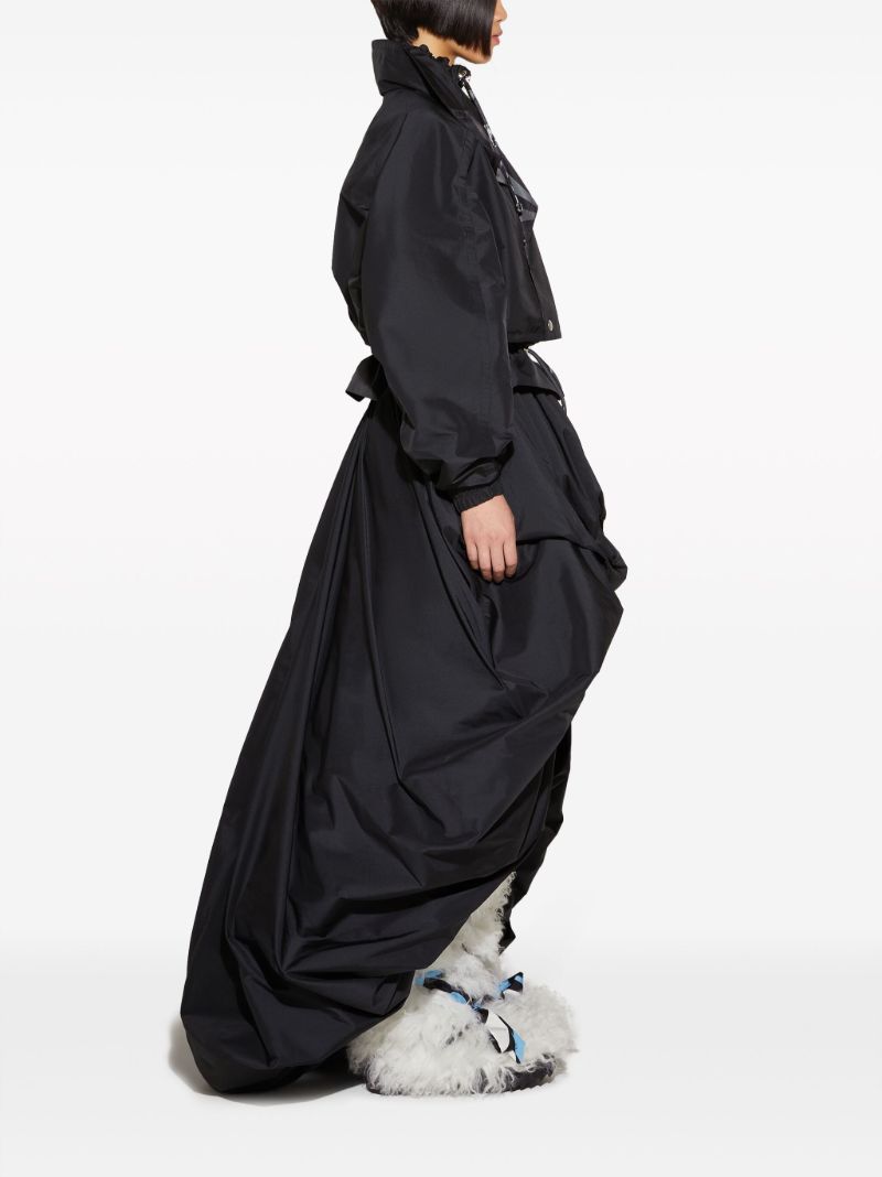 Black Marmo-print Windbreaker Jacket
