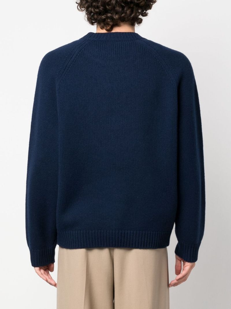 Blue Target Boke Flower Sweater