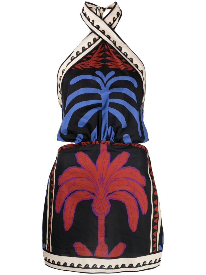 Black Awash Mystery Halterneck Dress