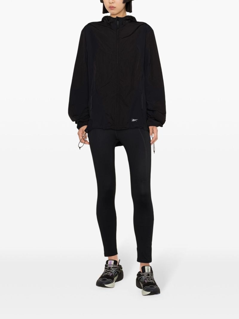 Black Logo-print Hooded Track Jackets