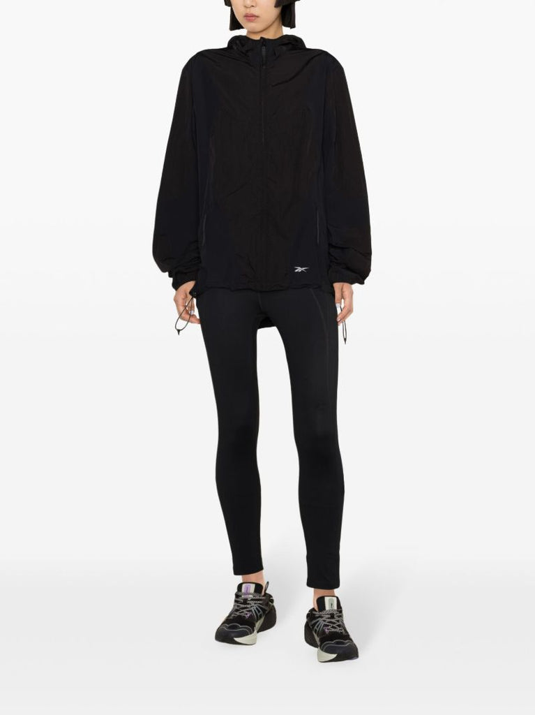 Black Logo-print Hooded Track Jackets