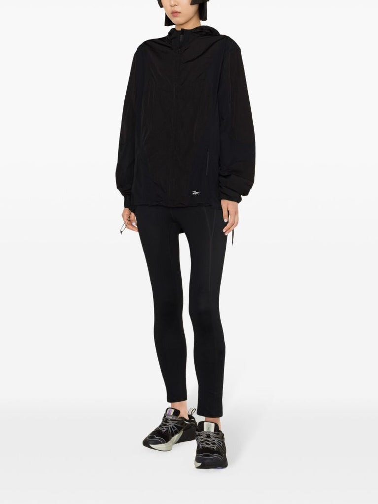 Black Logo-print Hooded Track Jackets