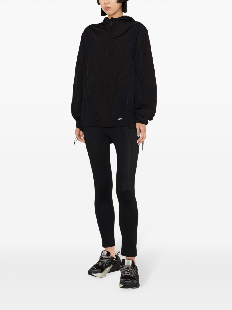 Black Logo-print Hooded Track Jackets
