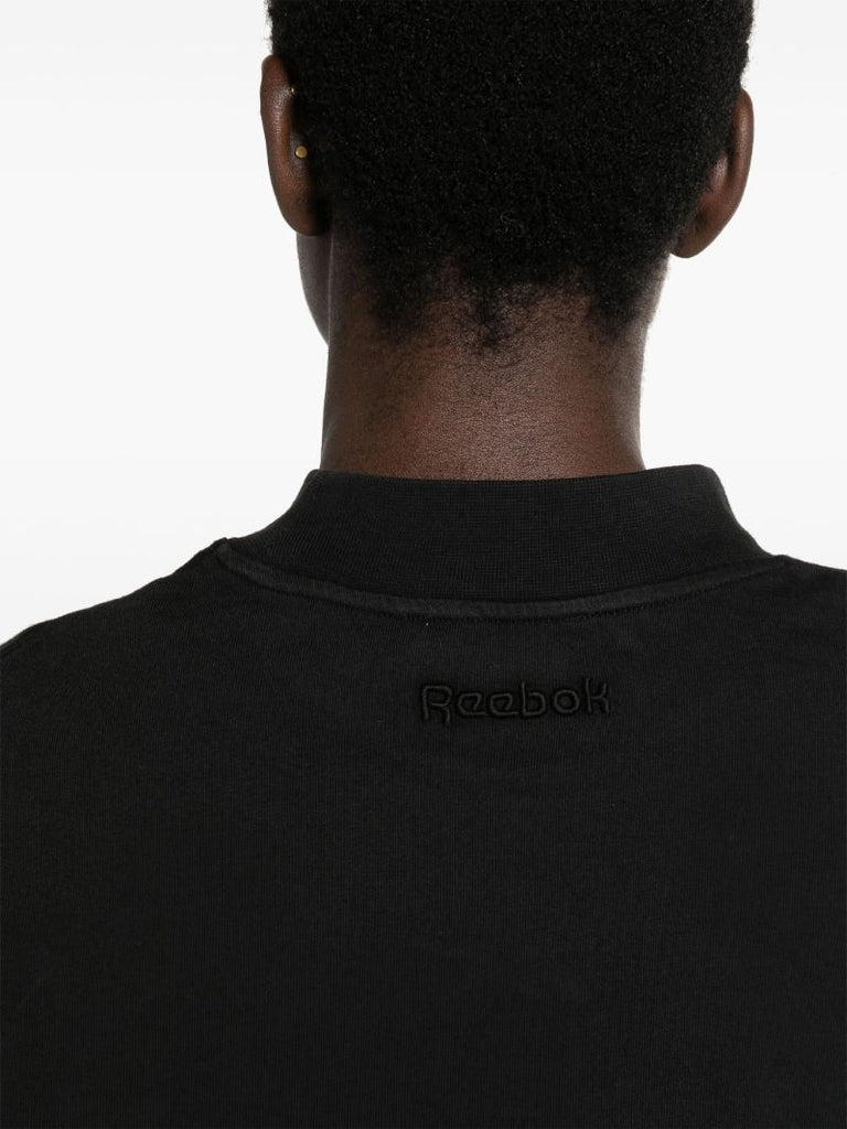 Black Cotton Cropped T-shirt