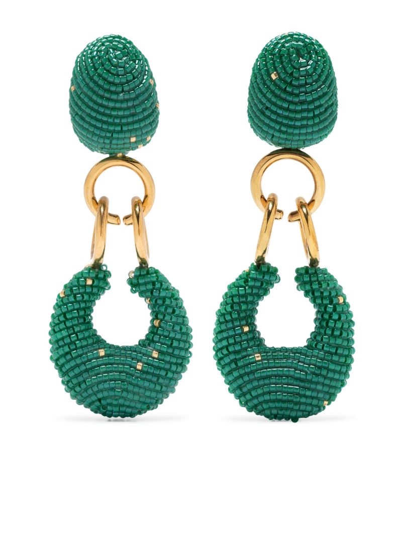 Gold-plated Inco Beaded Drop Earrings