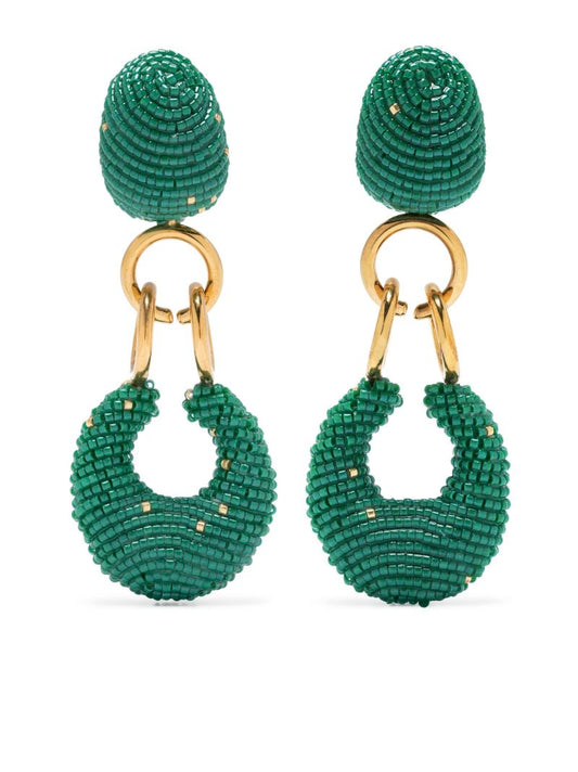 Gold-plated Inco Beaded Drop Earrings