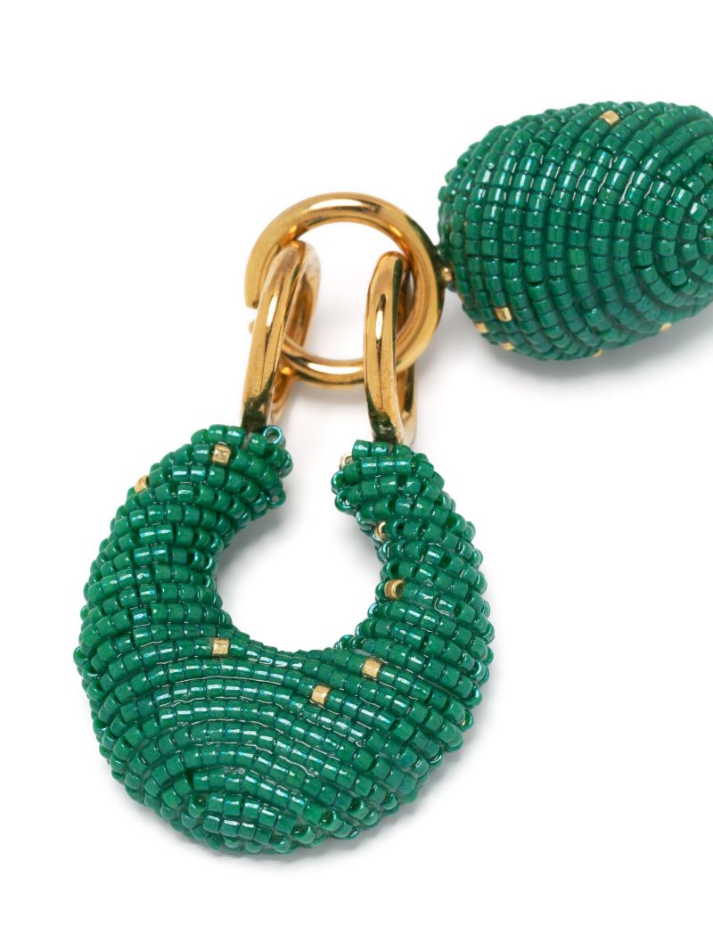 Gold-plated Inco Beaded Drop Earrings