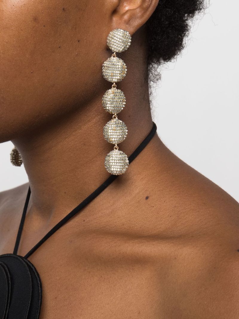 Gold-plated Cimu Beaded Drop Earrings