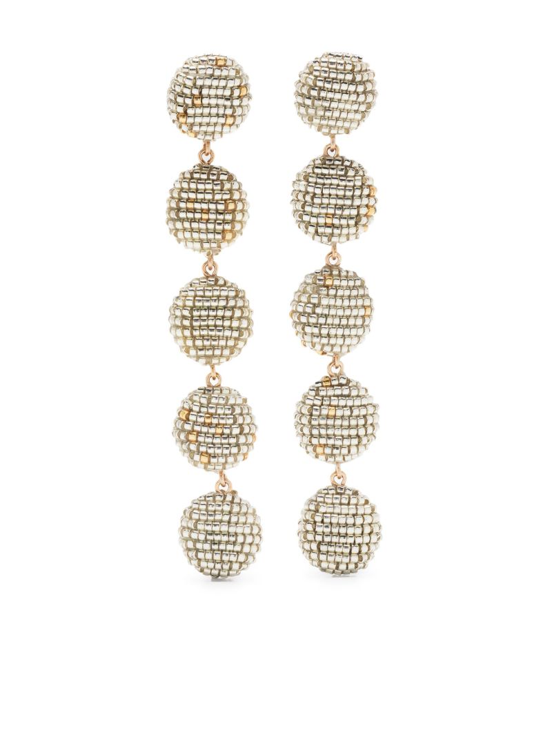 Gold-plated Cimu Beaded Drop Earrings