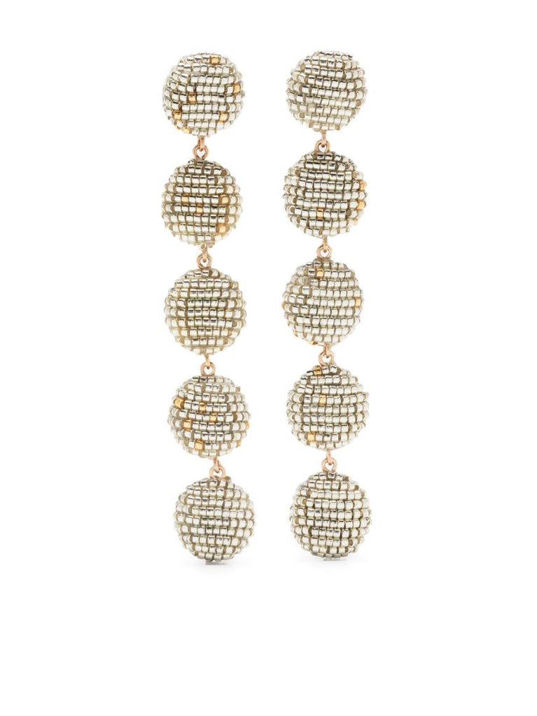 Gold-plated Cimu Beaded Drop Earrings