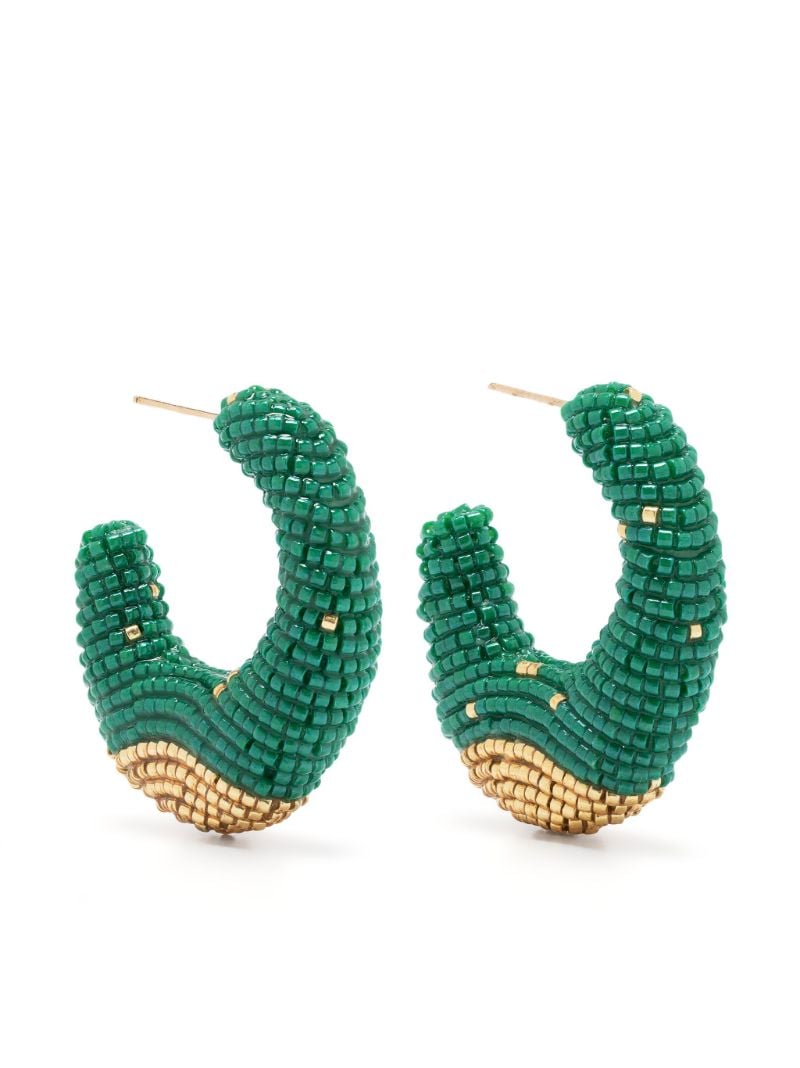Gold-plated Torra Beaded Hoop Earrings