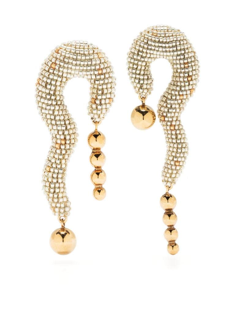 Gold-plated Sunset Beaded Drop Earrings