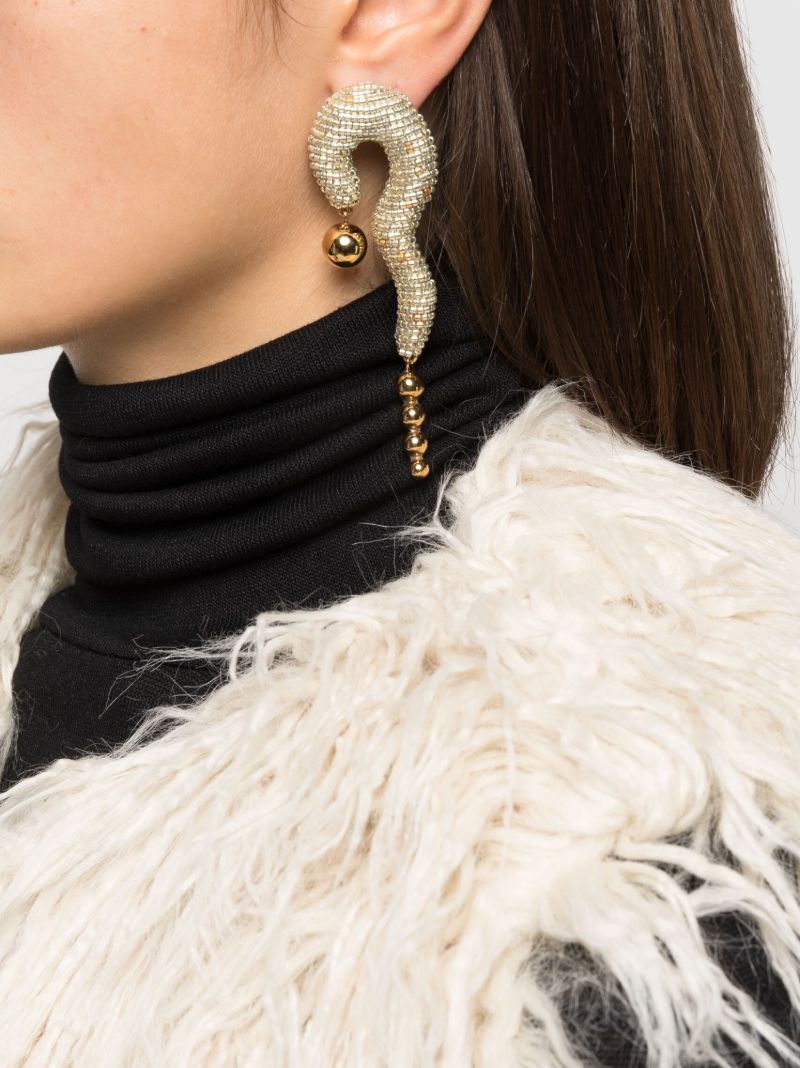 Gold-plated Sunset Beaded Drop Earrings