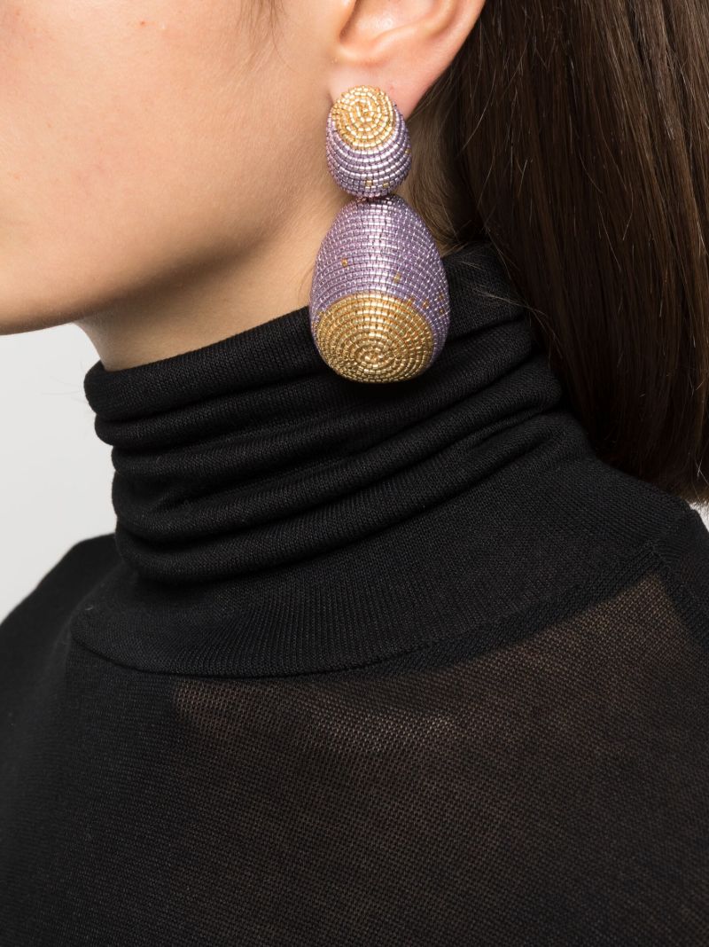 Gold-plated Che Che Beaded Drop Earrings