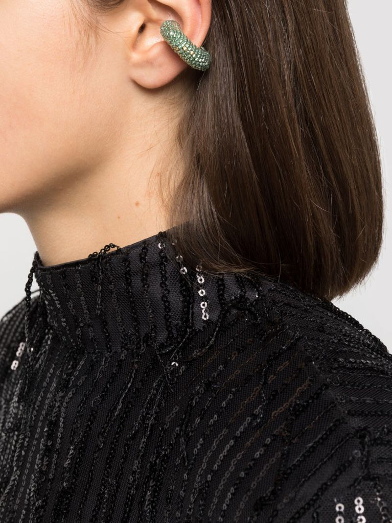 Gold-plated Ora Beaded Single Ear Cuff