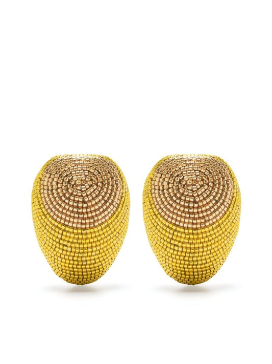 Gold-plated Maurita Beaded Drop Earrings