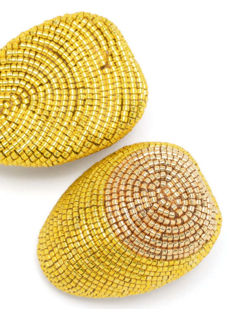 Gold-plated Maurita Beaded Drop Earrings