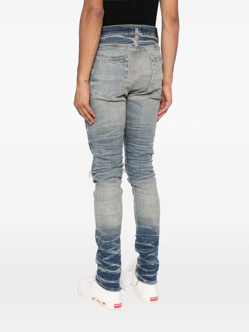 Blue Distressed Skinny Jeans