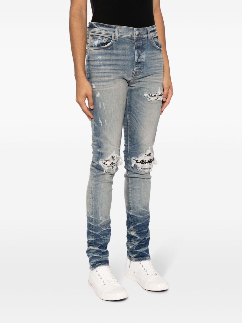Blue Distressed Skinny Jeans