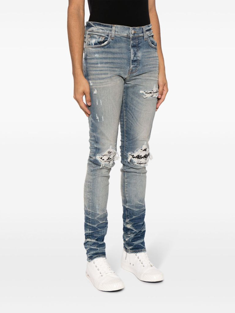 Blue Distressed Skinny Jeans